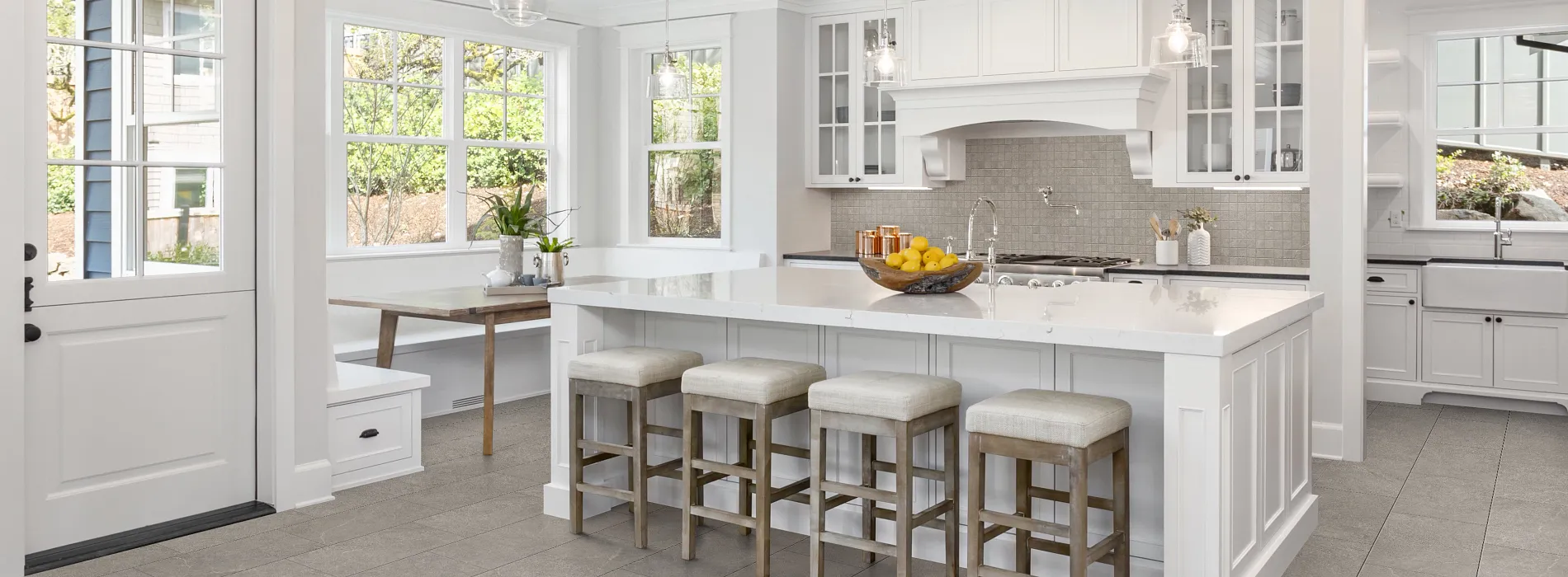 Futura Greige mosaic kitchen Tile